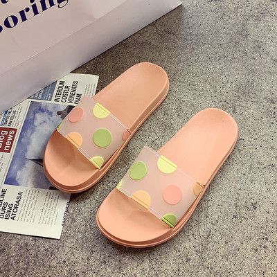 Papuci casual dama din silicon cu puncte in mai multe culori