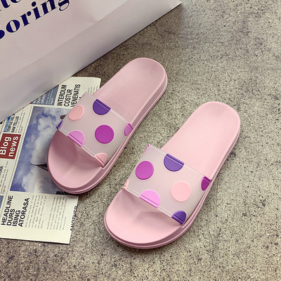 Papuci casual dama din silicon cu puncte in mai multe culori