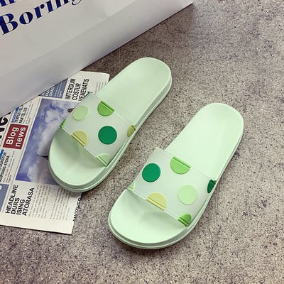 Papuci casual dama din silicon cu puncte in mai multe culori