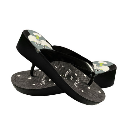 Jauns sieviešu ikdienas čību modelis starp pirkstiem ar aplikāciju