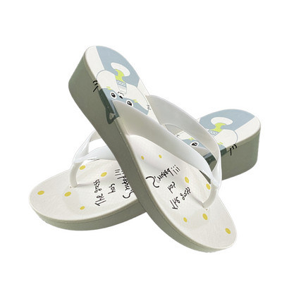 Jauns sieviešu ikdienas čību modelis starp pirkstiem ar aplikāciju