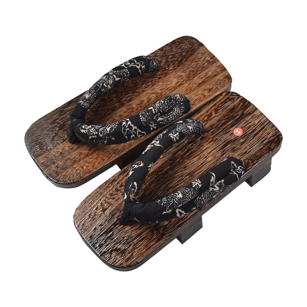 Model nou de papuci dama din lemn cu model floral