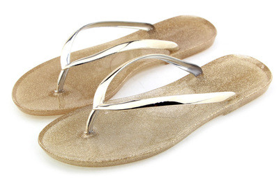 Caurspīdīgas silikona flipas pludmalei