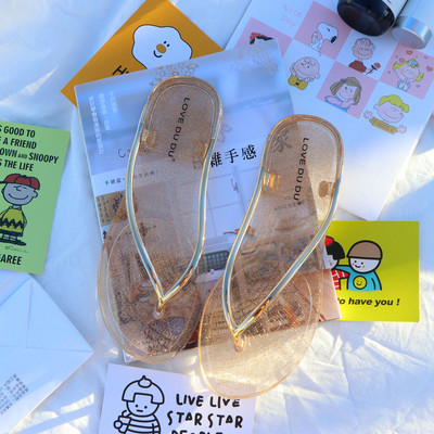 Caurspīdīgas silikona flipas pludmalei