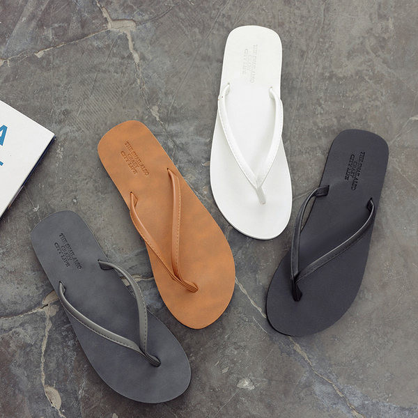 Flip-flops de damă din piele în patru culori
