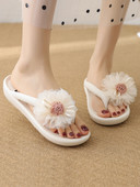 Sieviešu silikona čības ar 3D ziedu elementu