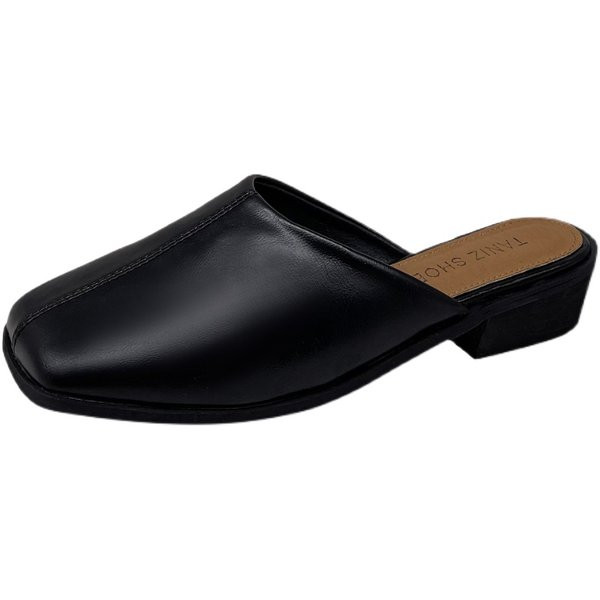 Papuci de damă din piele cu talpă plată în patru culori