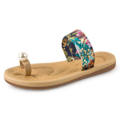 Papuci casual cu curea textila si elemente 3D