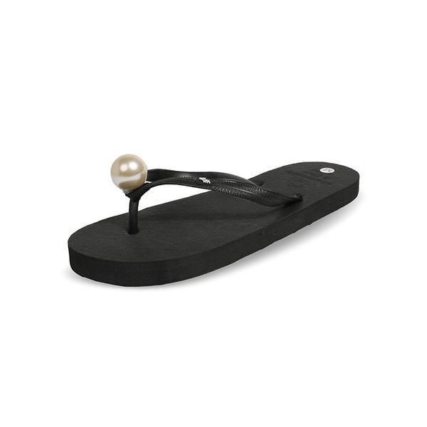 Flip flops ar gumijas zoli un pērļu rotājumu