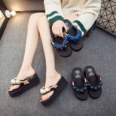 Papuci casual cu platforma si decor 3D