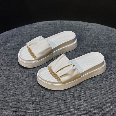 Ikdienas sieviešu čības ar augstu platformu vienkāršu modeli