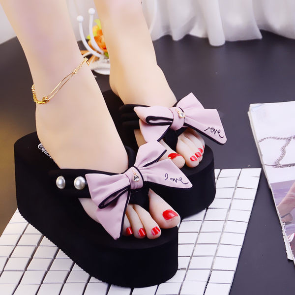 Sieviešu čības ar lenti un 8 cm platformu