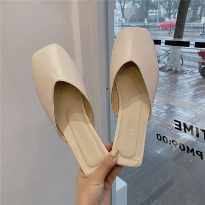 Νέο μοντέλο γυναικείες έκο δερμάτινες παντόφλες σε τρία χρώματα και επίπεδη σόλα