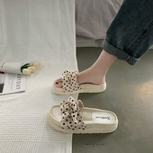 Papuci casual dama cu puncte cu bucle in trei culori