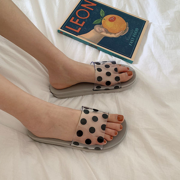 Sieviešu silikona čības ar punktveida zolēm