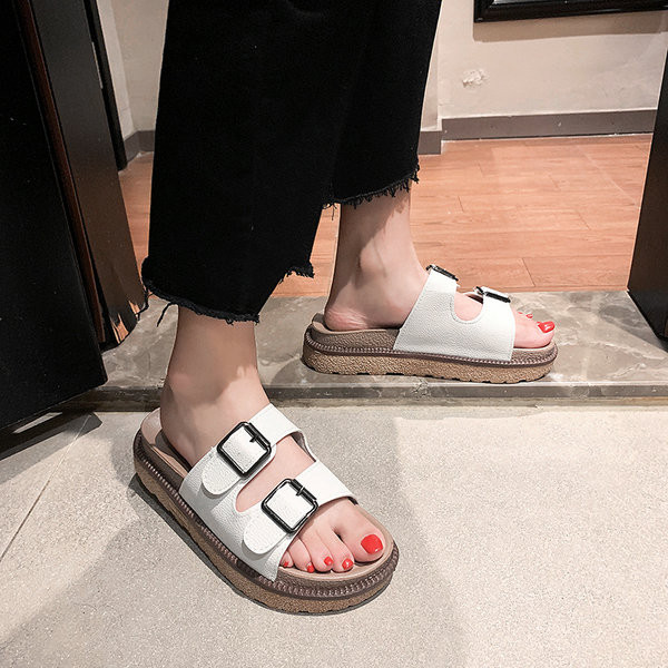 Jauns sieviešu čību modelis no eko ādas ar sprādzēm trīs krāsās