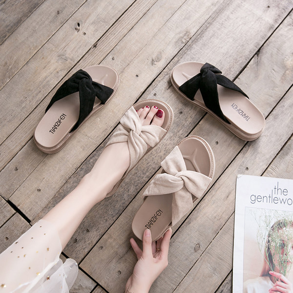 Model nou de papuci de dama din piele intoarsa ecologica cu talpa plata