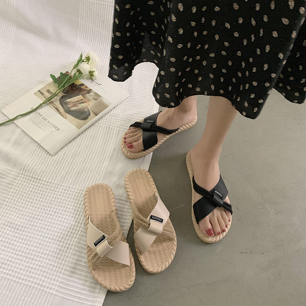 Papuci casual dama cu bretele - talpa plata