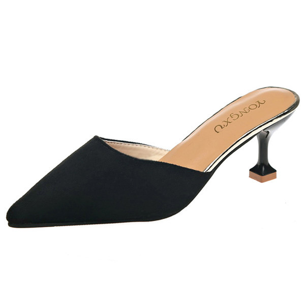 Modernas smailas čības ar papēdi 6 cm