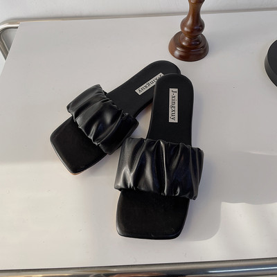 Sieviešu čības ar plakanu zoli no eko ādas četrās krāsās