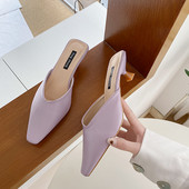 Model ascutit de papuci de dama cu toc in mai multe culori