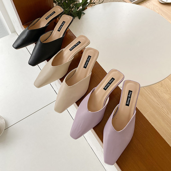 Model ascutit de papuci de dama cu toc in mai multe culori