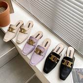 Jauna modeļa sieviešu čības smails modelis ar metāla sprādzi