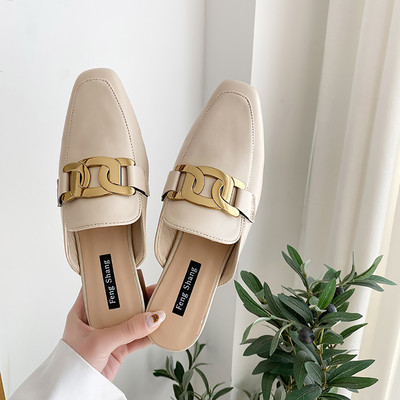 Jauna modeļa sieviešu čības smails modelis ar metāla sprādzi