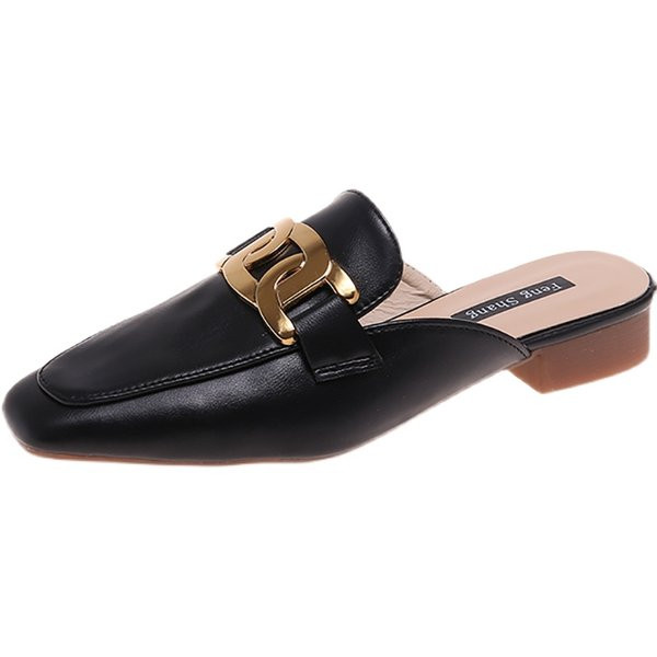 Jauna modeļa sieviešu čības smails modelis ar metāla sprādzi