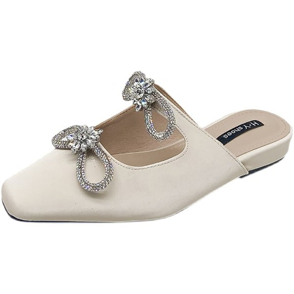 Sieviešu ādas čības ar lentīti divās krāsās