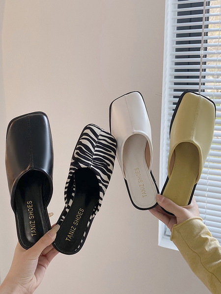 Papuci de damă din piele în patru culori