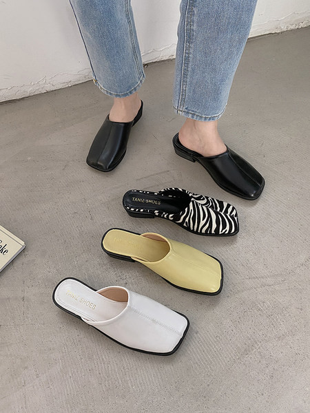 Papuci de damă din piele în patru culori