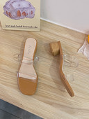 Papuci de dama cu toc si bretele din silicon