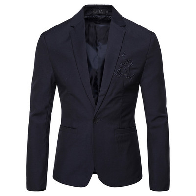 Κομψό ανδρικό μπουφάν κλασικό μοντέλο με κεντήματα