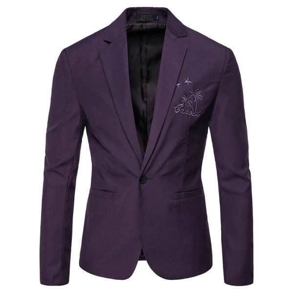 Κομψό ανδρικό μπουφάν κλασικό μοντέλο με κεντήματα