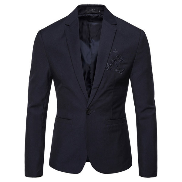 Κομψό ανδρικό μπουφάν κλασικό μοντέλο με κεντήματα