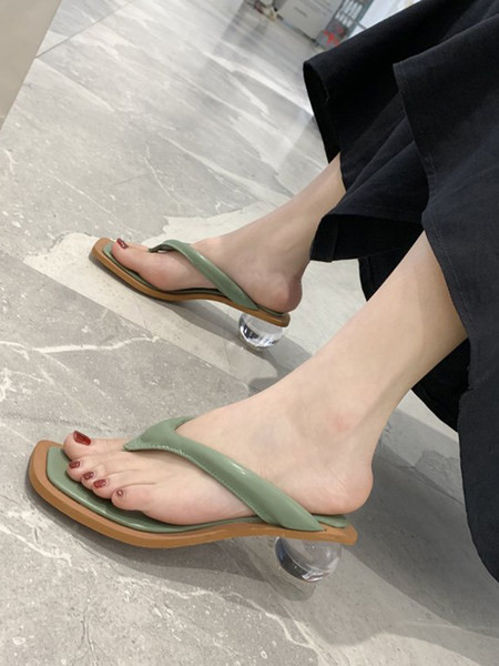 Sieviešu ādas čības ar papēdi 5 cm