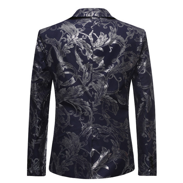 Jachetă bărbătească elegantă, cu model în formă, cu mâneci lungi