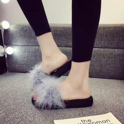 Γυναικείες παντόφλες με διακόσμηση - δύο ύψη πλατφόρμας