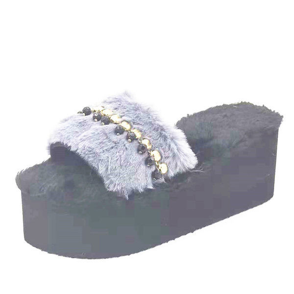 Sieviešu ikdienas čības uz platformas ar akmeņiem un dūnām