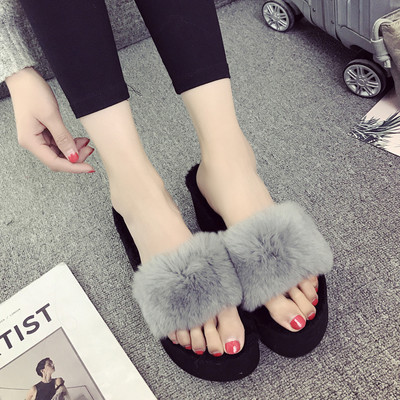 Papuci de vara dama cu puf si talpa de 3 cm sau 6 cm