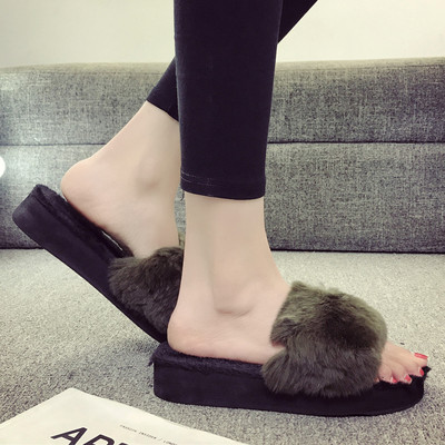 Papuci de vara dama cu puf si talpa de 3 cm sau 6 cm