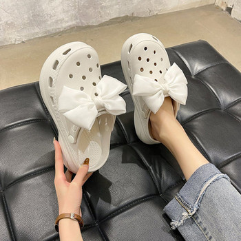 Νέο μοντέλο από καουτσούκ crocs με υφασμάτινη κορδέλα