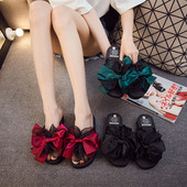 Papuci moderni de dama cu panglica si talpa inaltime 3 cm sau 6 cm