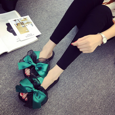 Papuci moderni de dama cu panglica si talpa inaltime 3 cm sau 6 cm