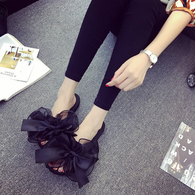 Papuci moderni de dama cu panglica si talpa inaltime 3 cm sau 6 cm