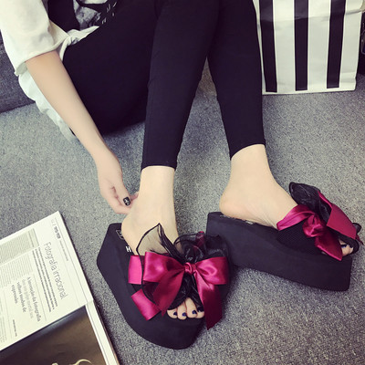 Papuci moderni de dama cu panglica si talpa inaltime 3 cm sau 6 cm