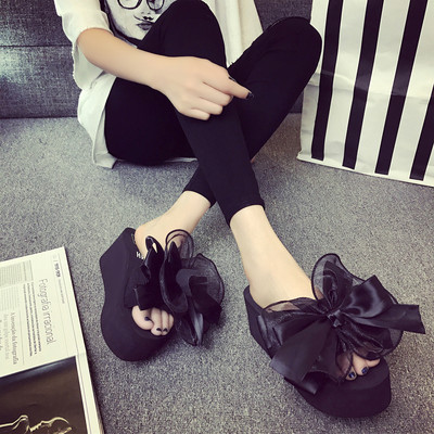 Papuci moderni de dama cu panglica si talpa inaltime 3 cm sau 6 cm