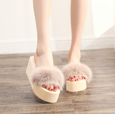 Sieviešu čības ar dūnu un 6 cm platformu - divi modeļi