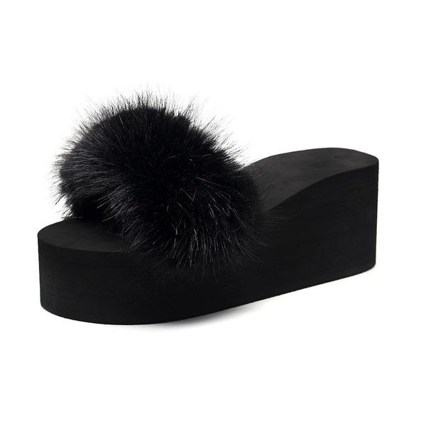 Sieviešu čības ar dūnu un 6 cm platformu - divi modeļi